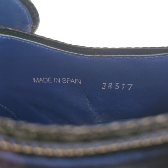 Mezlan Custom Marbleized Blue Leather Dress Shoes 8.5M Wingtip Tassel Loafers - Picture 12 of 16